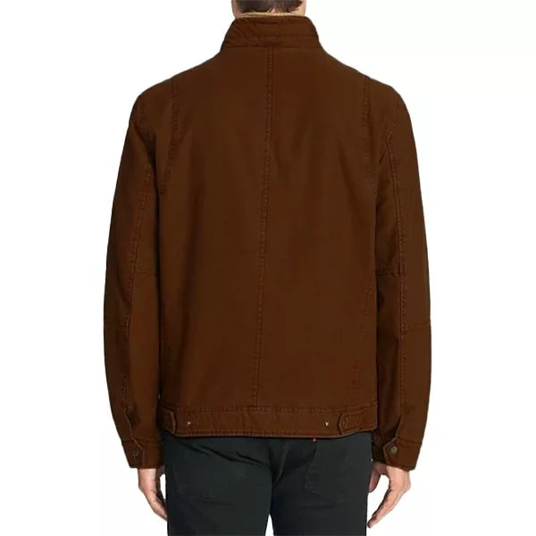 Mens Brown Trucker Jacket