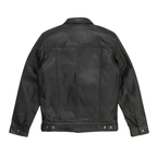 Tom Black Genuine Leather Trucker Jacket