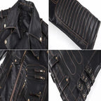 Genuine Cowhide Leather Cafe Racer Jacket for Men Stylish