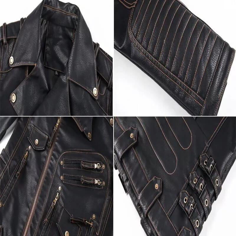 Genuine Cowhide Leather Cafe Racer Jacket for Men Stylish