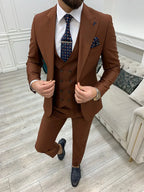 Men’s Dark Brown 3 Piece Suit